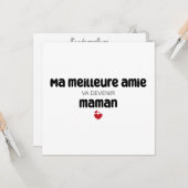 Carte "Ma meilleure amie va devenir maman" Kaart (Voorkant / Achterkant in situ)