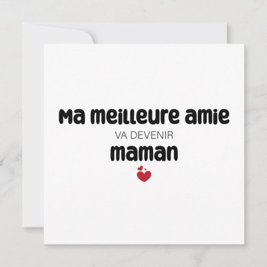 Carte "Ma meilleure amie va devenir maman" Kaart (Voorkant)