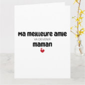 Carte “Ma meilleure amie va devenir maman” Kaart (Gele Bloem)