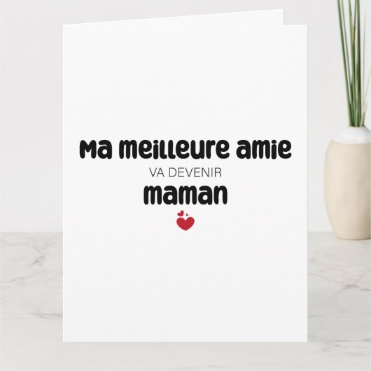 Carte “Ma meilleure amie va devenir maman” Kaart (Voorkant)