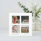 Carte Noël Joyeuses Fêtes Collage 4 foto's Feestdagenkaart (Staand voorkant)