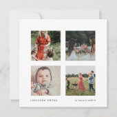 Carte Noël Joyeuses Fêtes Collage 4 foto's Feestdagenkaart (Voorkant)