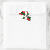 Carte pays basque/drapeau euskal herria vierkante sticker (Tas)