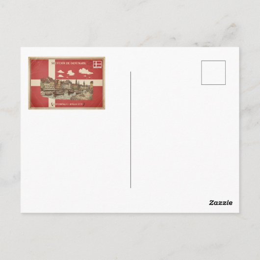 carte postal de Danemark  Briefkaart (Achterkant)