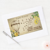 Carte Postal  Hete Luchtballon Scrapbook Rechthoekige Sticker (Envelop)