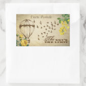 Carte Postal  Hete Luchtballon Scrapbook Rechthoekige Sticker (Tas)