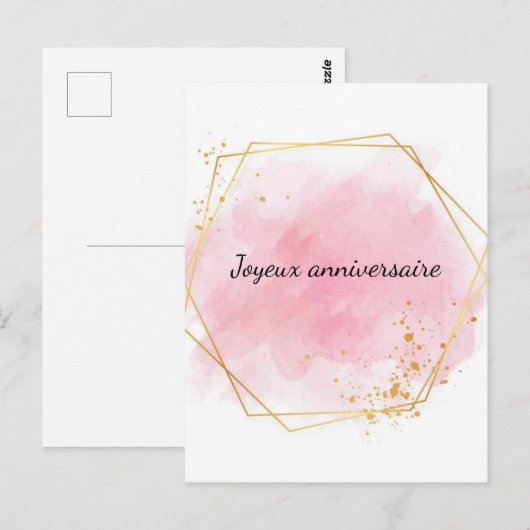 Carte postal Joyeux anniversaire Briefkaart (Voorkant / Achterkant)