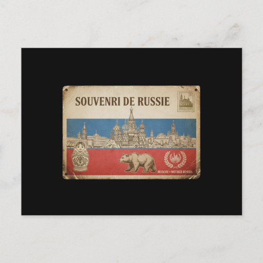 carte postal Russie  Feestdagenkaart (Voorkant)