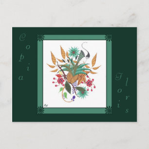 carte postale abstrait fleur Copia Floris Briefkaart