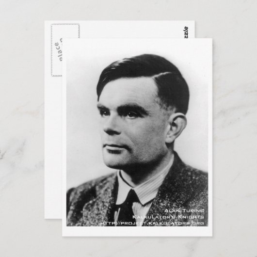 Carte postale Alan Turing Briefkaart (Voorkant / Achterkant)