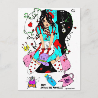 carte postale alice aux pays des merveilles briefkaart