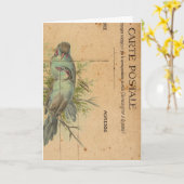 Carte Postale Blue Bird Digital Art Birthday Kaart (Gele Bloem)