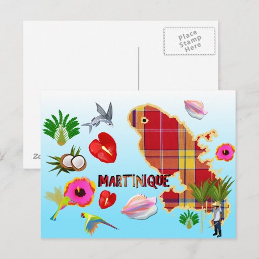 Carte postale de la Martinique Briefkaart (Voorkant / Achterkant)