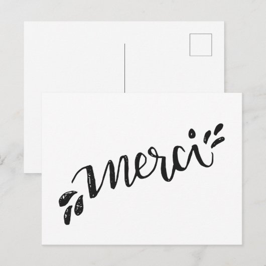 Carte postale de remerciement briefkaart (Voorkant / Achterkant)