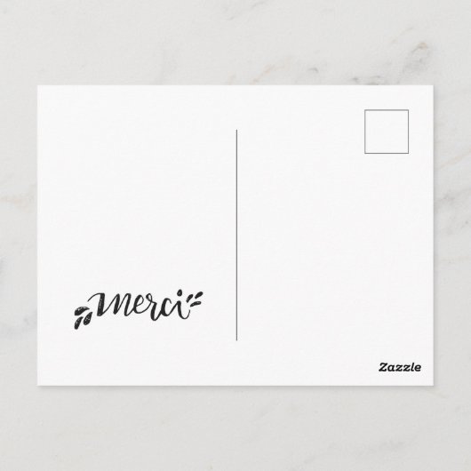 Carte postale de remerciement briefkaart (Achterkant)