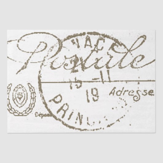 Carte Postale Decoupage French Postmark Ti Tissuepapier (Voorkant)