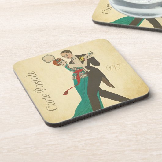 Carte Postale Drank Coaster Bier Onderzetter (Linkerzijde)