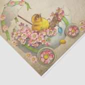 Carte Postale Easter Baby Chick in een eierauto Tissuepapier (Detail)