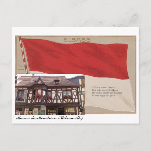 Carte postale "Elsass" Maison des Ménétriers Briefkaart (Voorkant)
