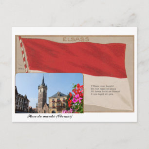 Carte postale "Elsass" Place du marché d'Obernai Briefkaart