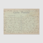 Carte Postale English Script Green Tissuepapier (Voorkant)