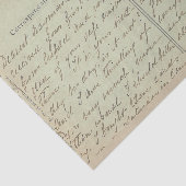 Carte Postale English Script  Green Tissuepapier (Detail)