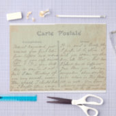 Carte Postale English Script  Greens Tissuepapier (Craft)