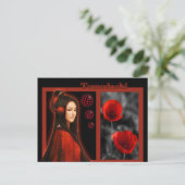 carte postale fleur coquelicot briefkaart (Staand voorkant)