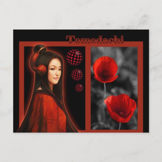 carte postale fleur coquelicot briefkaart (Voorkant)