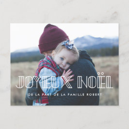 Carte postale foto Joyeux Noël typo art deco Briefkaart