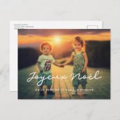 Carte postale foto personaliseerbaar Joyeux Noël Briefkaart (Voorkant / Achterkant)