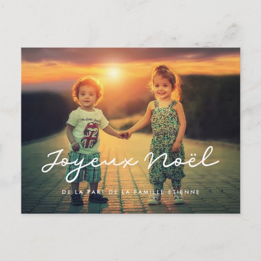 Carte postale foto personaliseerbaar Joyeux Noël Briefkaart (Voorkant)