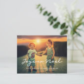 Carte postale foto personaliseerbaar Joyeux Noël Briefkaart (Staand voorkant)