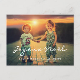 Carte postale foto personaliseerbaar Joyeux Noël Briefkaart