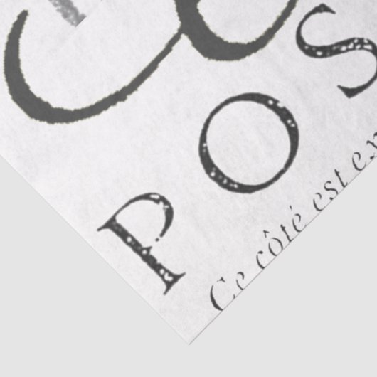 Carte Postale Franse ontkoppeling Parijs Tekst Tissuepapier (Detail)