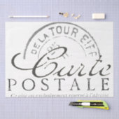 Carte Postale Franse ontkoppeling Parijs Tekst Tissuepapier (Craft)