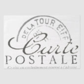 Carte Postale Franse ontkoppeling Parijs Tekst Tissuepapier (Voorkant)