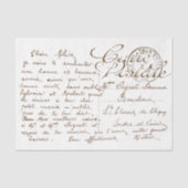 Carte Postale Franse Script  ontkoppeling Tissuepapier (Voorkant)