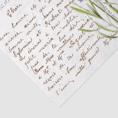 Carte Postale French Script Lavender Flower Craft Tissuepapier (Detail)