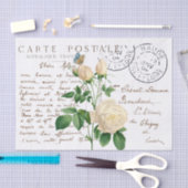 Carte Postale French Script Roos Flower Butterfly Tissuepapier (Craft)