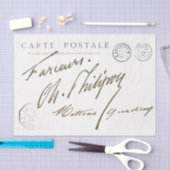 Carte Postale French Signature Postmark Tissuepapier (Craft)
