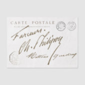 Carte Postale French Signature Postmark Tissuepapier (Voorkant)