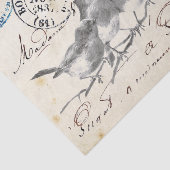 Carte Postale French Songbird on a Branch Tissuepapier (Detail)