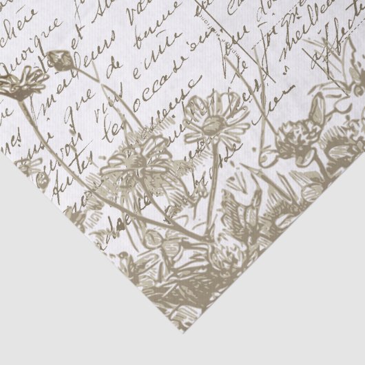 Carte Postale French Wildflower Bird Tissuepapier (Detail)