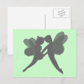 carte postale grossesse koppel fées fond vert briefkaart (Voorkant / Achterkant)