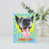 Carte postale happy day briefkaart (Staand voorkant)