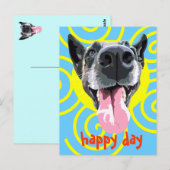 Carte postale happy day briefkaart (Voorkant / Achterkant)
