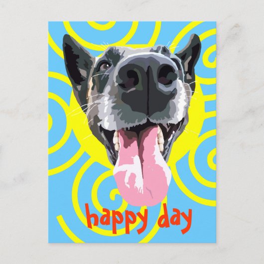 Carte postale happy day briefkaart (Voorkant)