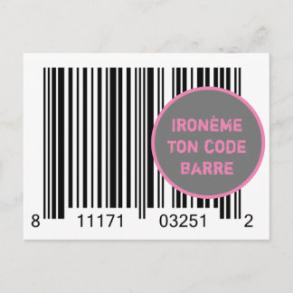 Carte Postale Ironème "Ironème ton code-barre" Briefkaart
