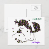 Carte postale jolie petite fée granouille briefkaart (Voorkant / Achterkant)